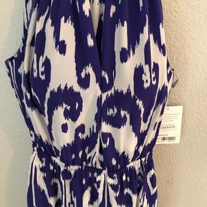Athleta Ikat Bloom Maxi dress - blue